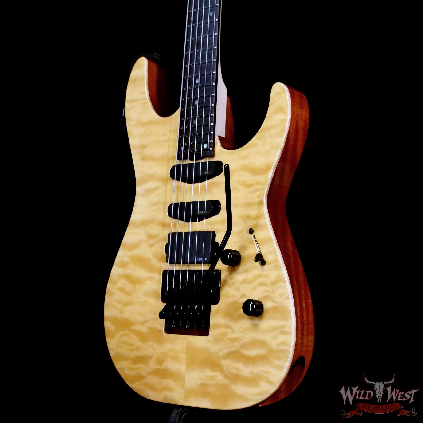 esp-us19005-br__wwg.jpg Jim Root Collection 2019 ESP USA M-III Quilted Maple Top Vintage Natural 7.90 LBS - Image 2