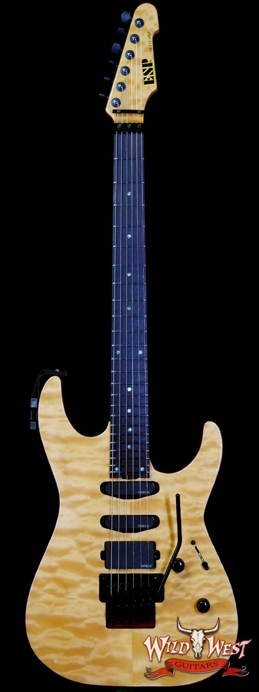 esp-us19005-main__wwg_large.jpg Jim Root Collection 2019 ESP USA M-III Quilted Maple Top Vintage Natural 7.90 LBS - Image 1