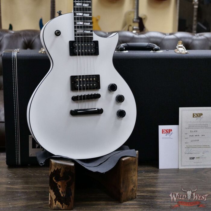 ESP USA Eclipse Seymour Duncan Custom/‘59 Pickup Satin Pearl White - Image 7