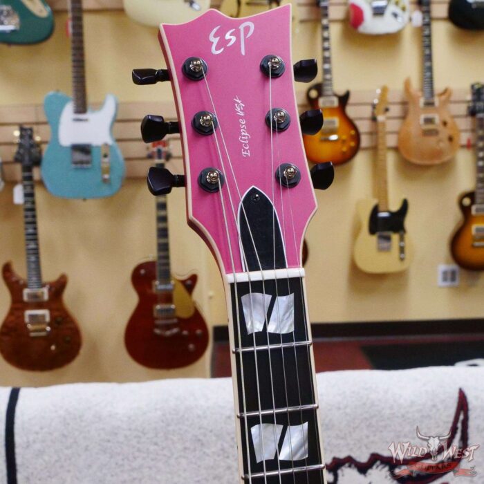 ESP USA Eclipse Seymour Duncan Alnico II Pro Set Ebony Fingerboard Satin Magenta Pearl - Image 6