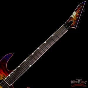 ESP USA M-II FR-DLX Floyd Rose Quilted Maple Top Ebony Fingerboard Seymour Duncan Custom/ ‘59 Lynch Burst - Image 4