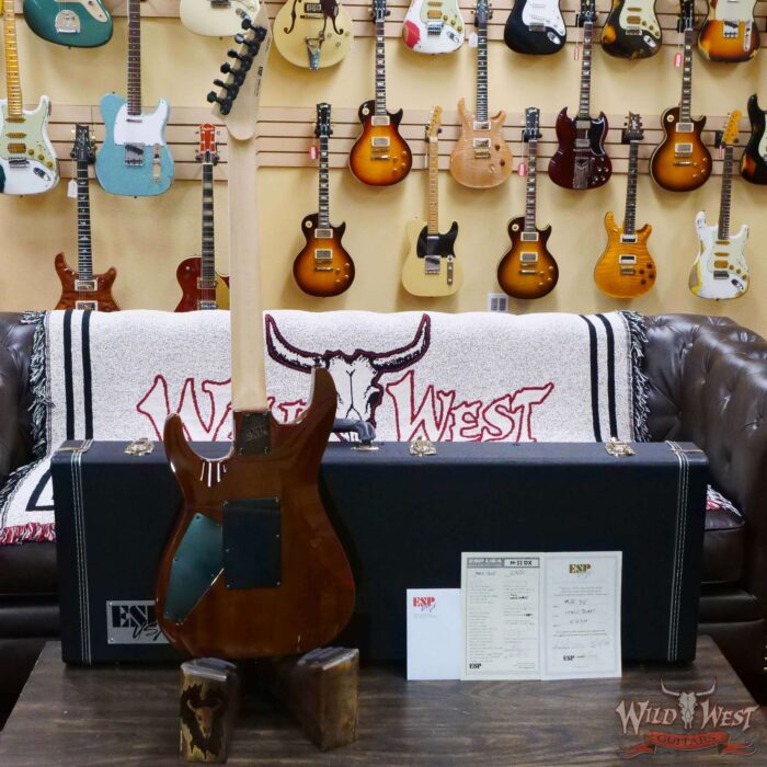 ESP USA M-II FR-DLX Floyd Rose Quilted Maple Top Ebony Fingerboard Seymour Duncan Custom/ ‘59 Lynch Burst - Image 9