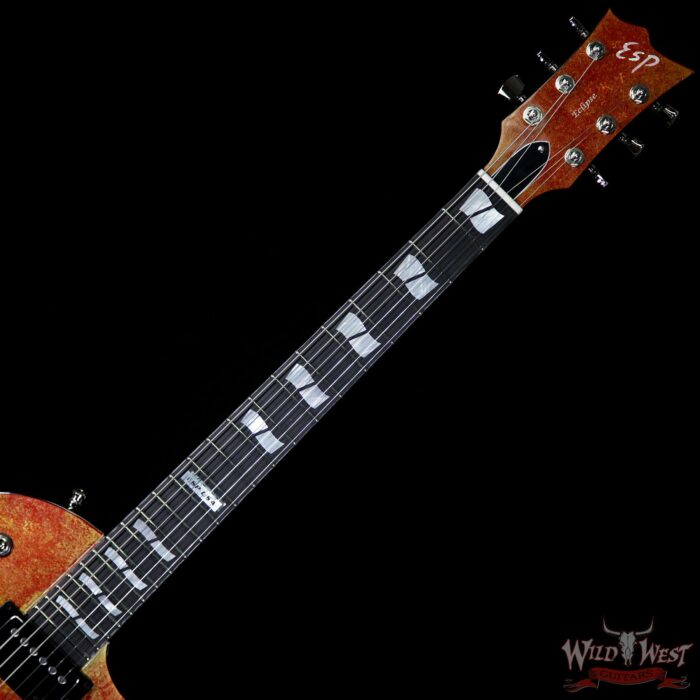 ESP USA Eclipse Maple Top Mahogany Body Ebony Fretboard EMG Pickups Solar Flare - Image 5