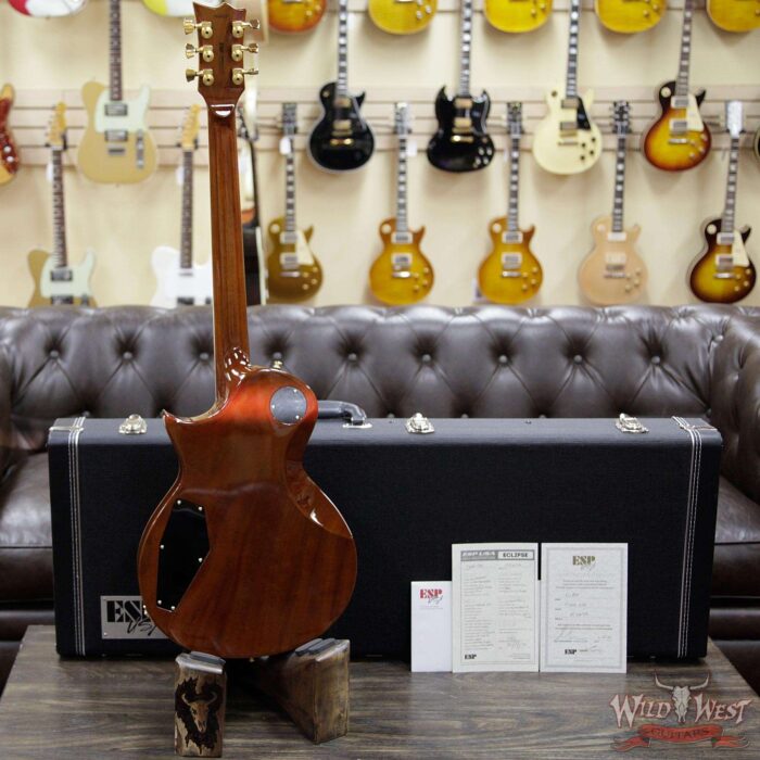 ESP USA Eclipse Quilted Maple Top Ebony Fingerboard Seymour Duncan APH-1 Pickups Tiger Eye Gold Hardware - Image 10