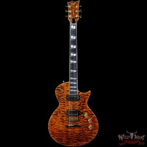 ESP USA Eclipse Quilted Maple Top Ebony Fingerboard Seymour Duncan APH-1 Pickups Tiger Eye Gold Hardware - Image 3