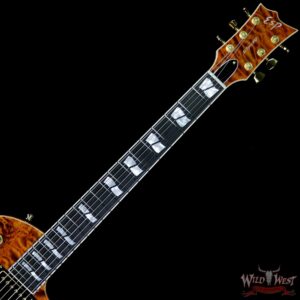 ESP USA Eclipse Quilted Maple Top Ebony Fingerboard Seymour Duncan APH-1 Pickups Tiger Eye Gold Hardware - Image 5