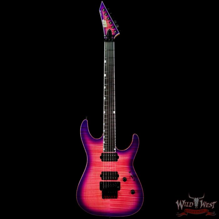 ESP USA M-II FR-DLX Floyd Rose Flame Maple Top Ebony Fingerboard Seymour Duncan Custom/ ‘59 Cranberry Burst - Image 3
