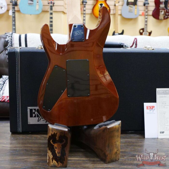ESP USA M-II FR-DLX Floyd Rose Flame Maple Top Ebony Fingerboard Seymour Duncan Custom/ ‘59 Cranberry Burst - Image 11