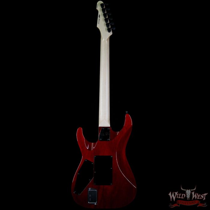 ESP USA M-II FR Floyd Rose EMG Pickups Figured Myrtle Top Ebony Fingerboard Natural - Image 5