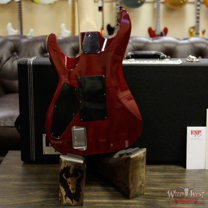 ESP USA M-II FR Floyd Rose EMG Pickups Figured Myrtle Top Ebony Fingerboard Natural - Image 14