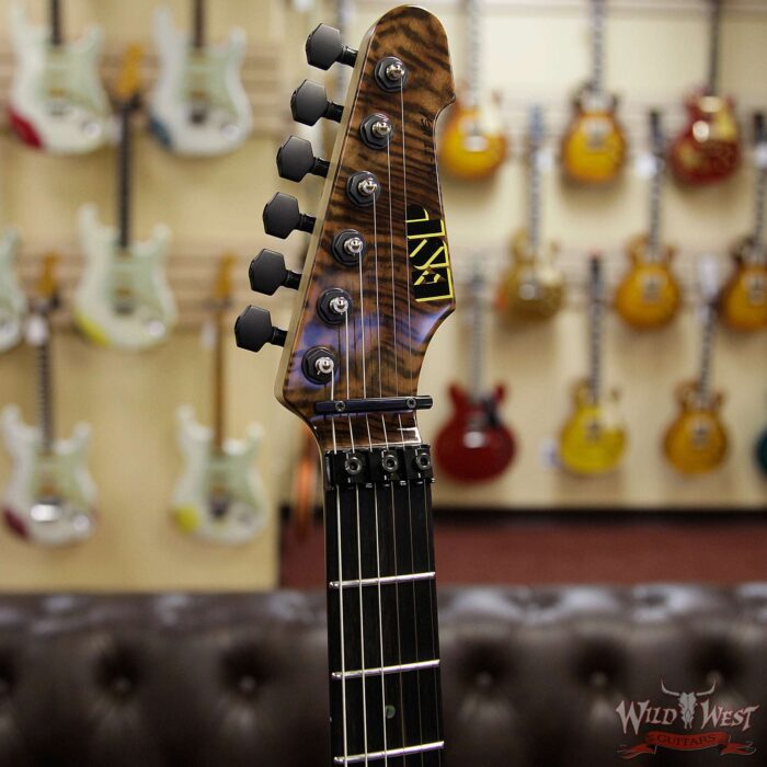 ESP USA M-II FR Floyd Rose EMG Pickups Figured Myrtle Top Ebony Fingerboard Natural - Image 7