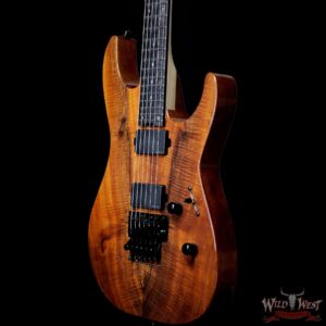 ESP USA M-II Floyd Rose Koa Top with Ebony Fretboard EMG Pickups Natural - Image 3