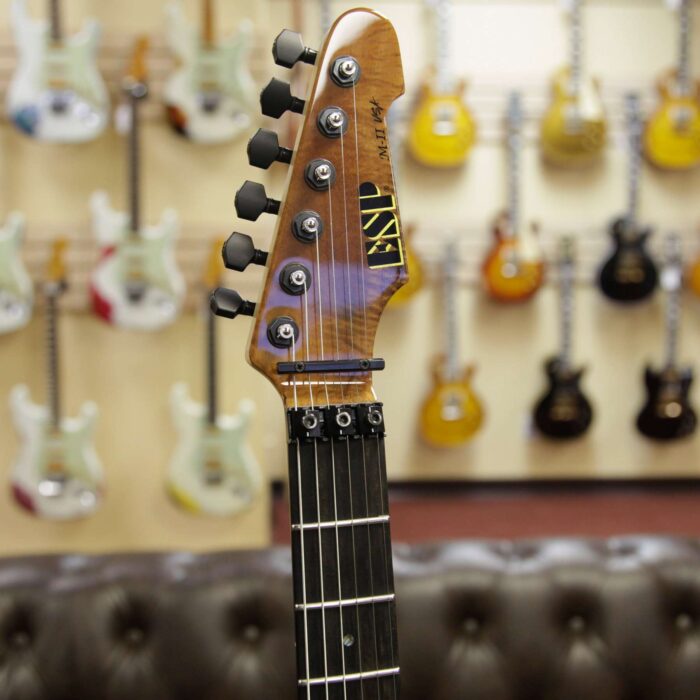 ESP USA M-II Floyd Rose Koa Top with Ebony Fretboard EMG Pickups Natural - Image 5