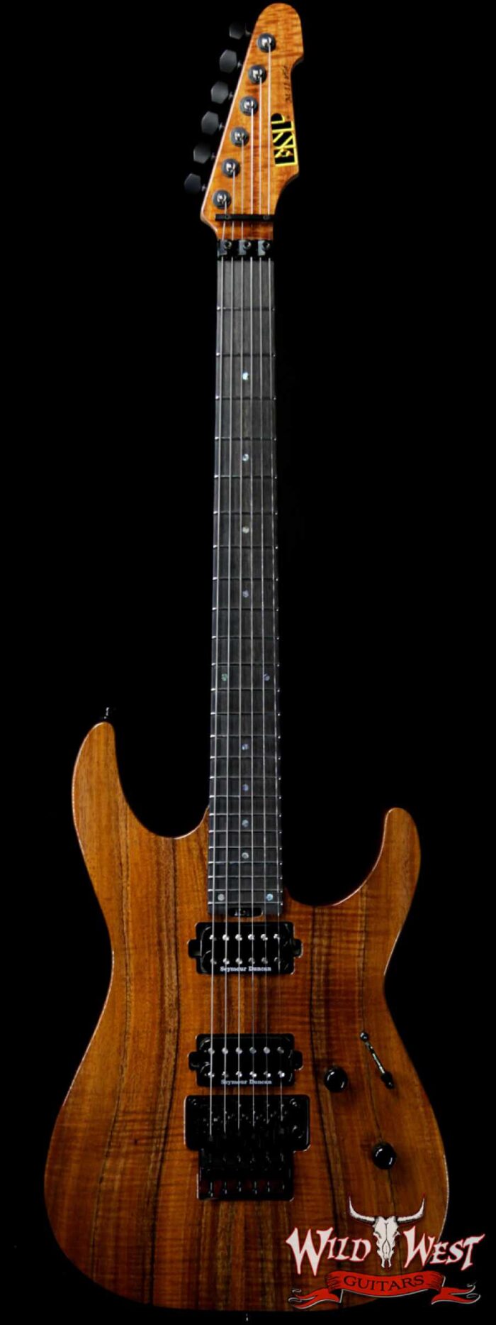 ESP USA M-II Floyd Rose Koa Top with Ebony Fretboard Natural - Image 1