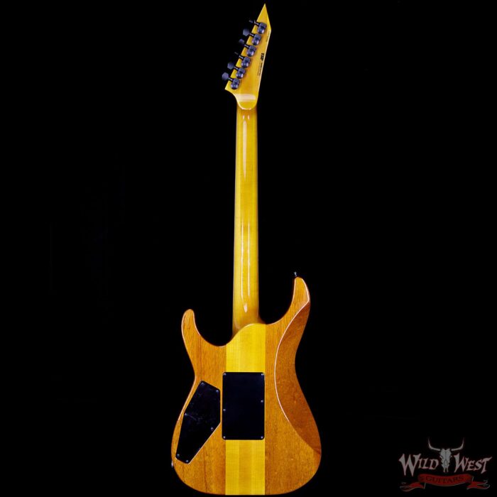 ESP USA M-II NTH Floyd Rose Neck-Thru Body Flame Maple Top Ebony Board Lynch Burst - Image 6