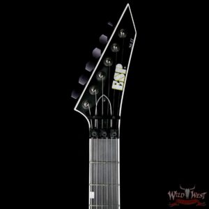 ESP USA M-II Neck NTB Floyd Rose Thru Body Ebony Fretboard EMG Pickup Black - Image 8
