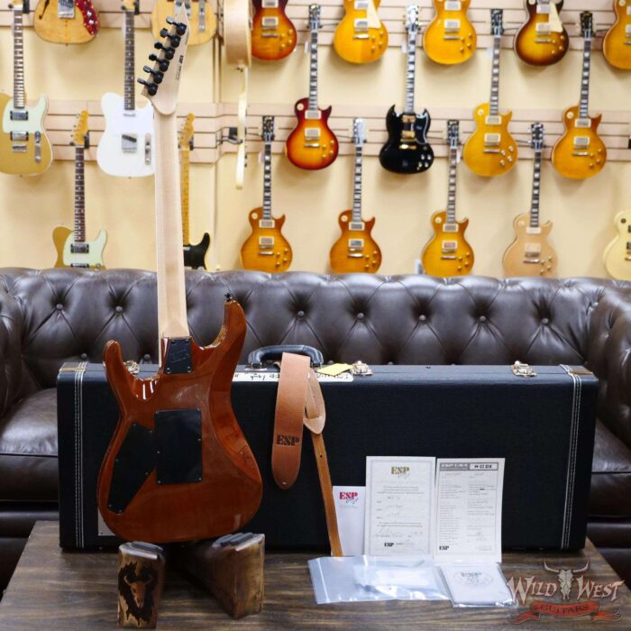 ESP USA M-II DLX FR Floyd Rose Quilt Maple Top Ebony Fingerboard Seymour Duncan Pickups Lynch Burst - Image 9