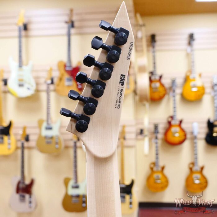 ESP USA M-II DLX FR Floyd Rose Quilt Maple Top Ebony Fingerboard Seymour Duncan Pickups Lynch Burst - Image 10