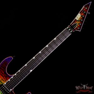 ESP USA M-II DLX FR Floyd Rose Quilt Maple Top Ebony Fingerboard Seymour Duncan Pickups Lynch Burst - Image 4