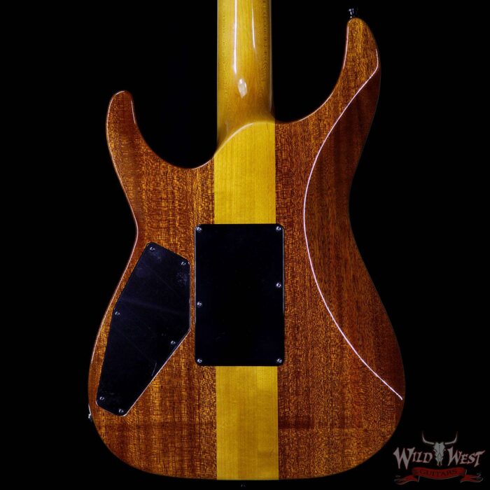 ESP USA M-II NTB Neck Thru Body Floyd Rose Koa Top Ebony Fretboard Natural - Image 6