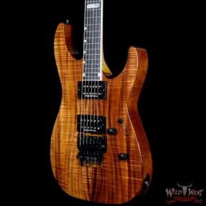 ESP USA M-II NTB Neck Thru Body Floyd Rose Koa Top Ebony Fretboard Natural - Image 2