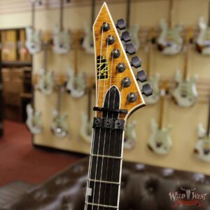 ESP USA M-II NTB Neck Thru Body Floyd Rose Koa Top Ebony Fretboard Natural - Image 7