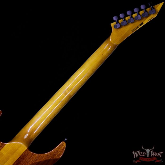 ESP USA M-II NTB Neck Thru Body Floyd Rose Koa Top Ebony Fretboard Natural - Image 10
