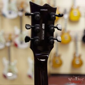 ESP USA Viper Flame Maple Top Ebony Fingerboard Purple Sunburst - Image 8