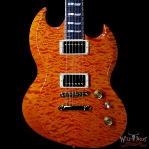 ESP USA Viper Quilt Maple Top Ebony Fingerboard See Thru Copper - Image 3