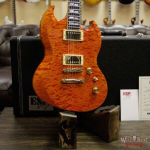 ESP USA Viper Quilt Maple Top Ebony Fingerboard See Thru Copper - Image 12