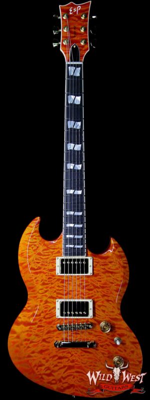 ESP USA Viper Quilt Maple Top Ebony Fingerboard See Thru Copper