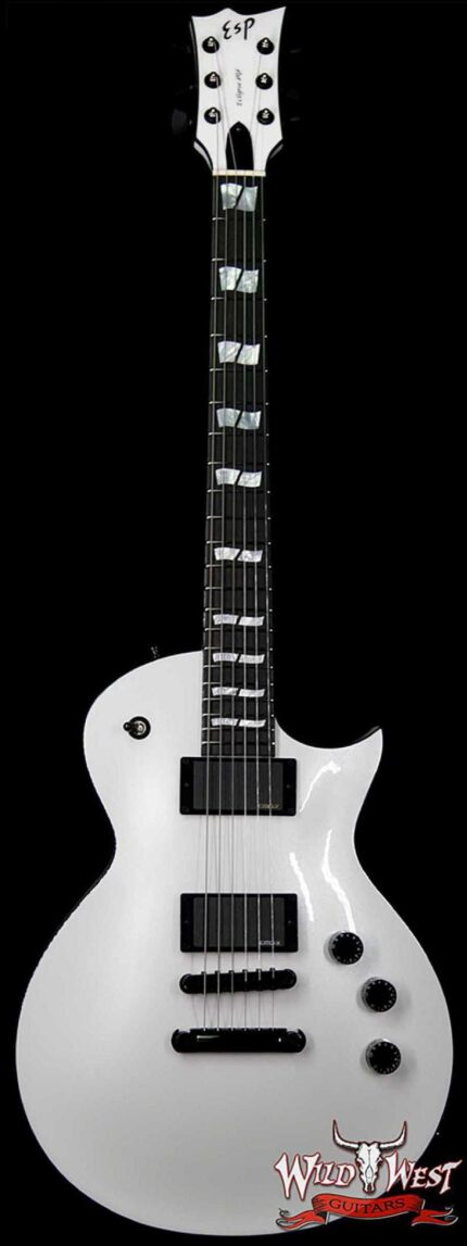 ESP USA Eclipse EMG Pickups Ebony Fingerboard Pearl White
