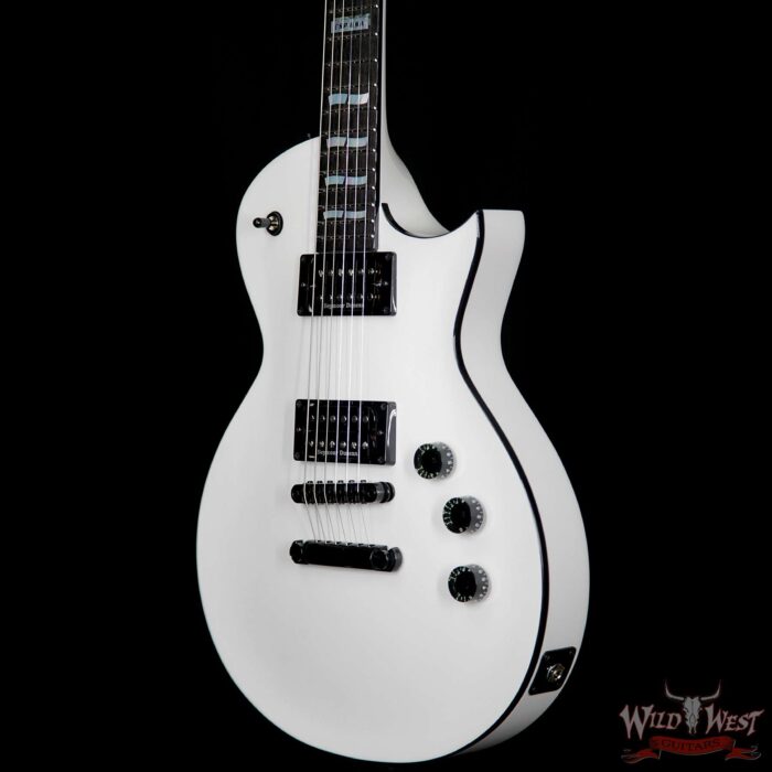 ESP USA Eclipse Hardtail Ebony Fretboard with Seymour Duncan Saturday Night Special Pickups Pearl White - Image 2