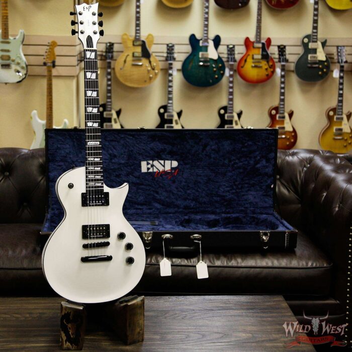 ESP USA Eclipse Hardtail Ebony Fretboard with Seymour Duncan Saturday Night Special Pickups Pearl White - Image 11