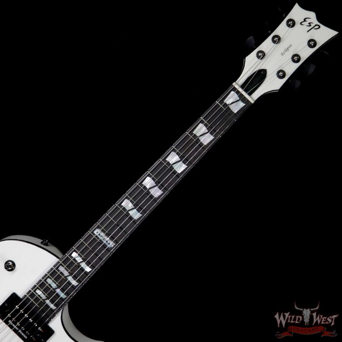 ESP USA Eclipse Hardtail Ebony Fretboard with Seymour Duncan Saturday Night Special Pickups Pearl White - Image 8