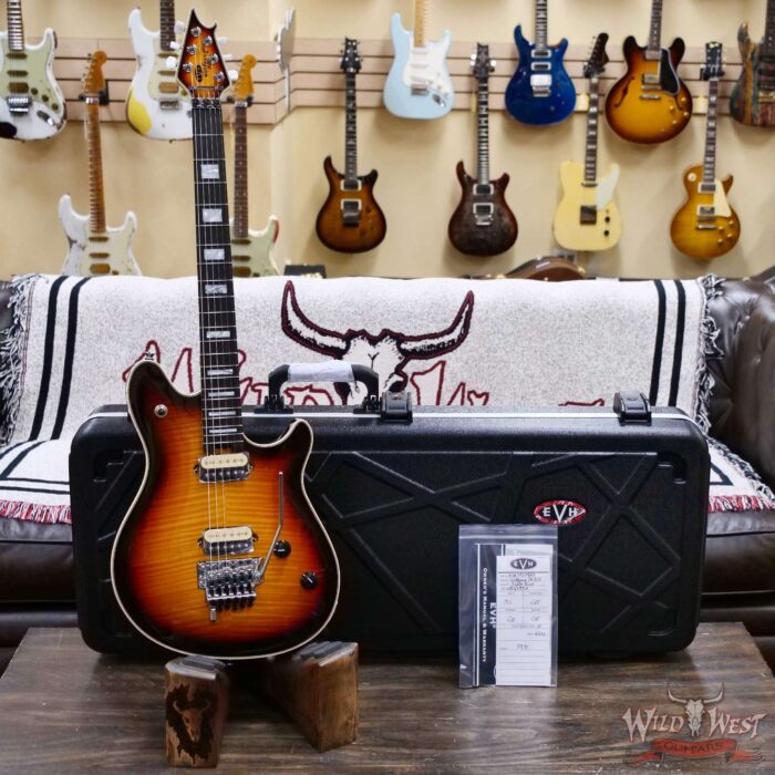 EVH Wolfgang USA Ebony Fingerboard 5A Flame Top 3-Tone Burst 7.65 LBS - Image 5