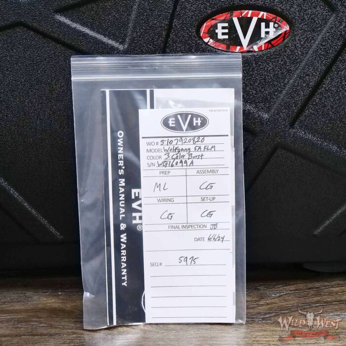 EVH Wolfgang USA Ebony Fingerboard 5A Flame Top 3-Tone Burst 7.65 LBS - Image 12