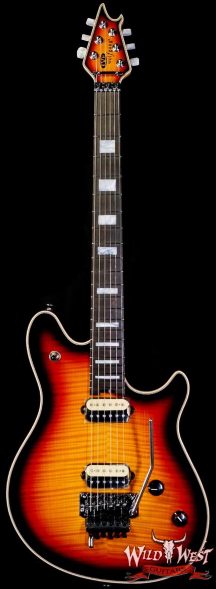 EVH Wolfgang USA Ebony Fingerboard 5A Flame Top 3-Tone Burst 7.65 LBS