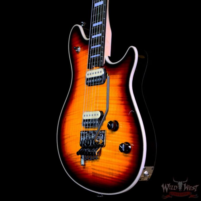 EVH Wolfgang USA Ebony Fingerboard 5A Flame Top 3-Tone Burst 8.25 LBS - Image 3