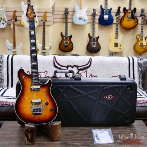 EVH Wolfgang USA Ebony Fingerboard 5A Flame Top 3-Tone Burst 8.25 LBS - Image 6