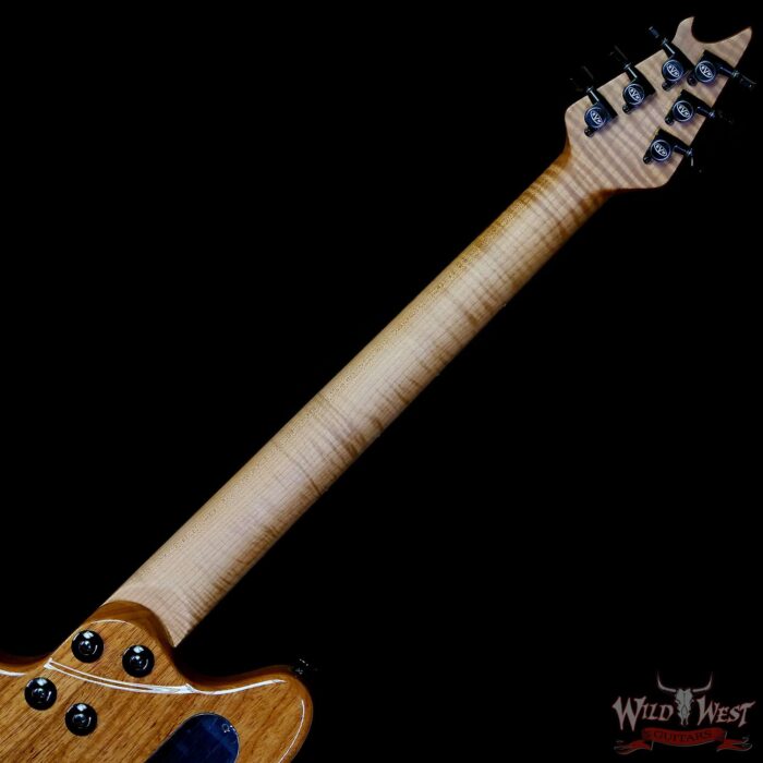 EVH Custom Shop USA HS Wolfgang Bare Knuckle Pickups Roasted Flame Maple Neck Tune-O-Matic Bridge Purple Metallic 7.45 lbs - Image 5