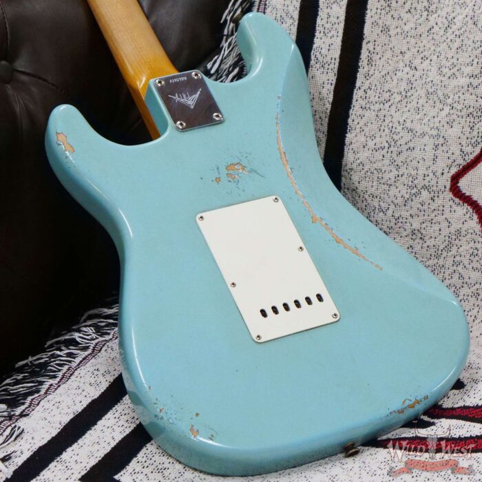 Fender Custom Shop Andy Hicks Masterbuilt 1964 Stratocaster Brazilian Rosewood Board Josefina Hand-Wound Pickups Joueneyman Relic Aged Daphne Blue - Image 12