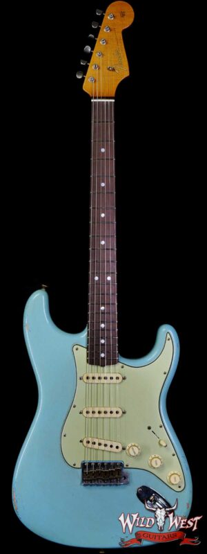 Fender Custom Shop Andy Hicks Masterbuilt 1964 Stratocaster Brazilian Rosewood Board Josefina Hand-Wound Pickups Joueneyman Relic Aged Daphne Blue