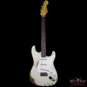 Fender Custom Shop Summer Event LTD 1960 Stratocaster Heavy Relic Super Faded Aged Vintage White - Image 5
