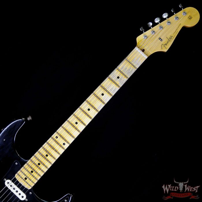 Fender Custom Shop 1958 Stratocaster Relic Maple Neck HSS EVH Pickup Black - Image 9