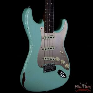 Fender Custom Shop 30th Anniversary LTD Roasted 1960 Stratocaster Relic Birdseye Neck Rosewood Board Aged Surf Green - Image 4
