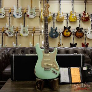 Fender Custom Shop 30th Anniversary LTD Roasted 1960 Stratocaster Relic Birdseye Neck Rosewood Board Aged Surf Green - Image 12