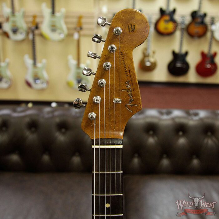 Fender Custom Shop 30th Anniversary LTD Roasted 1960 Stratocaster Relic Birdseye Neck Rosewood Board Aged Surf Green - Image 10