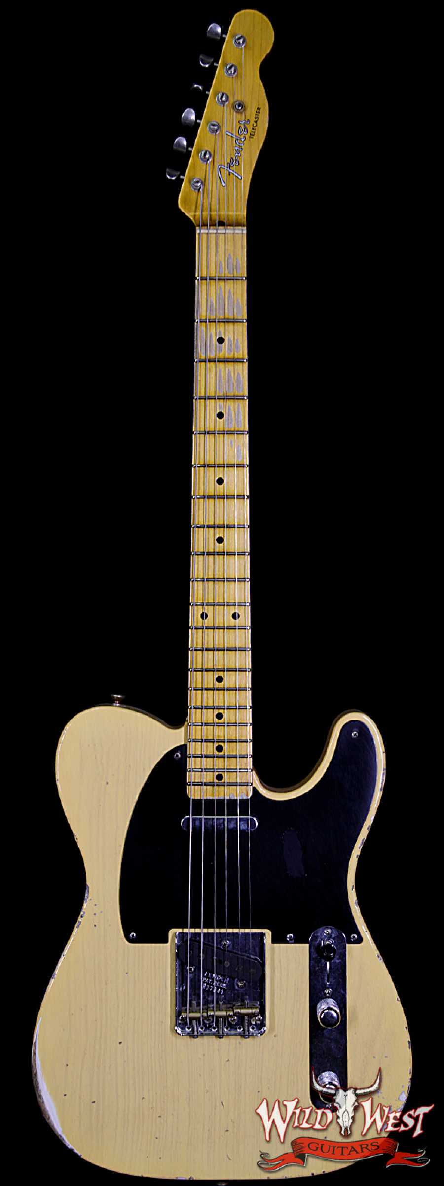 fender-1952-telerelic-nbl-r17893-main__wwg_large.jpg Fender Custom Shop 1952 Telecaster Relic Maple Neck & Fingerboard Nocaster Blonde - Image 1