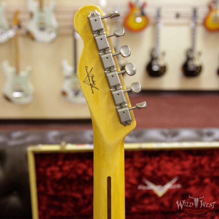 Fender Custom Shop 1952 Telecaster Relic Maple Neck 2 Tone Sunburst Black Pickguard - Image 8